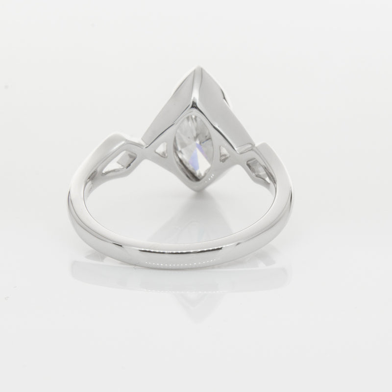 18ct White Gold Marquise Diamond Ring-Ring-Walker & Hall