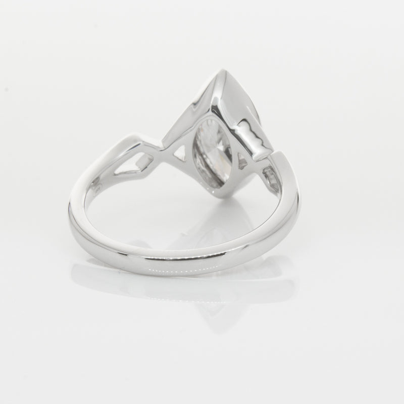 18ct White Gold Marquise Diamond Ring-Ring-Walker & Hall
