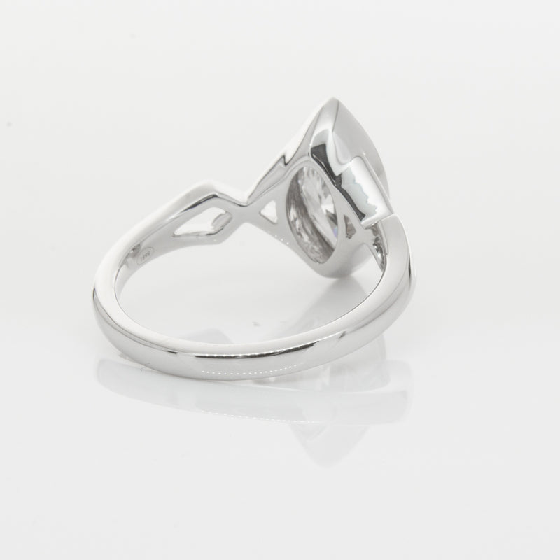 18ct White Gold Marquise Diamond Ring-Ring-Walker & Hall