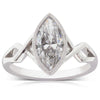 18ct White Gold Marquise Diamond Ring-Ring-Walker & Hall