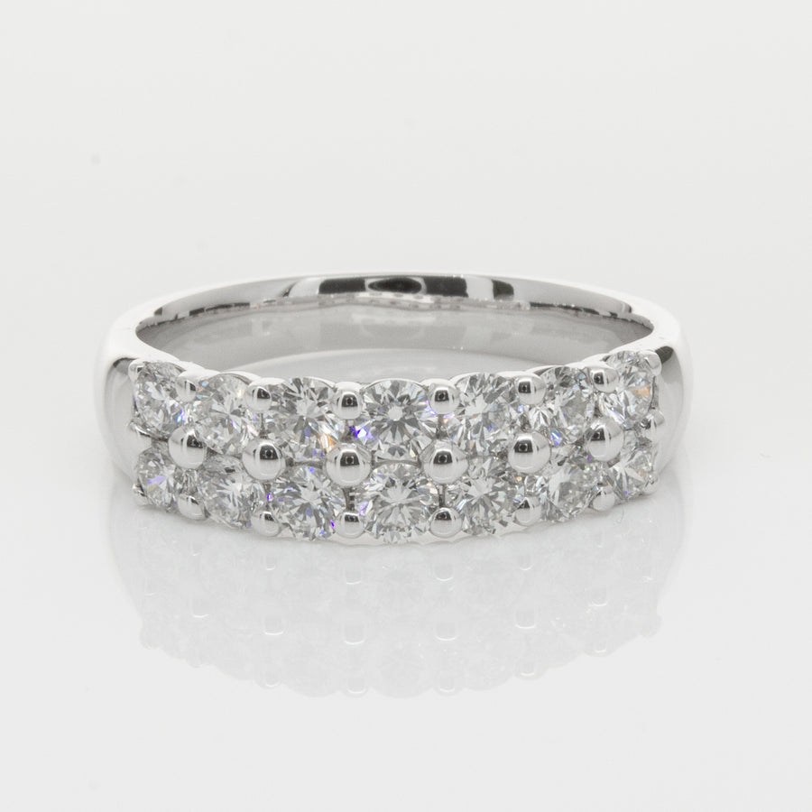18ct White Gold 1.00ct Diamond Apollo Ring-Ring-Walker & Hall