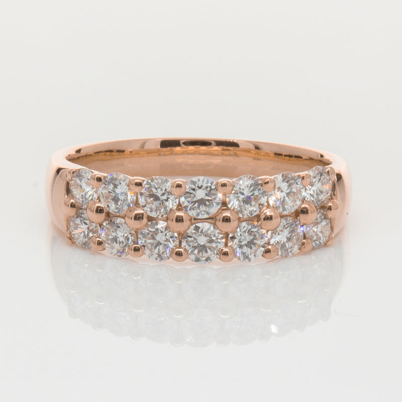 18ct Rose Gold 1.00ct Diamond Apollo Ring-Ring-Walker & Hall