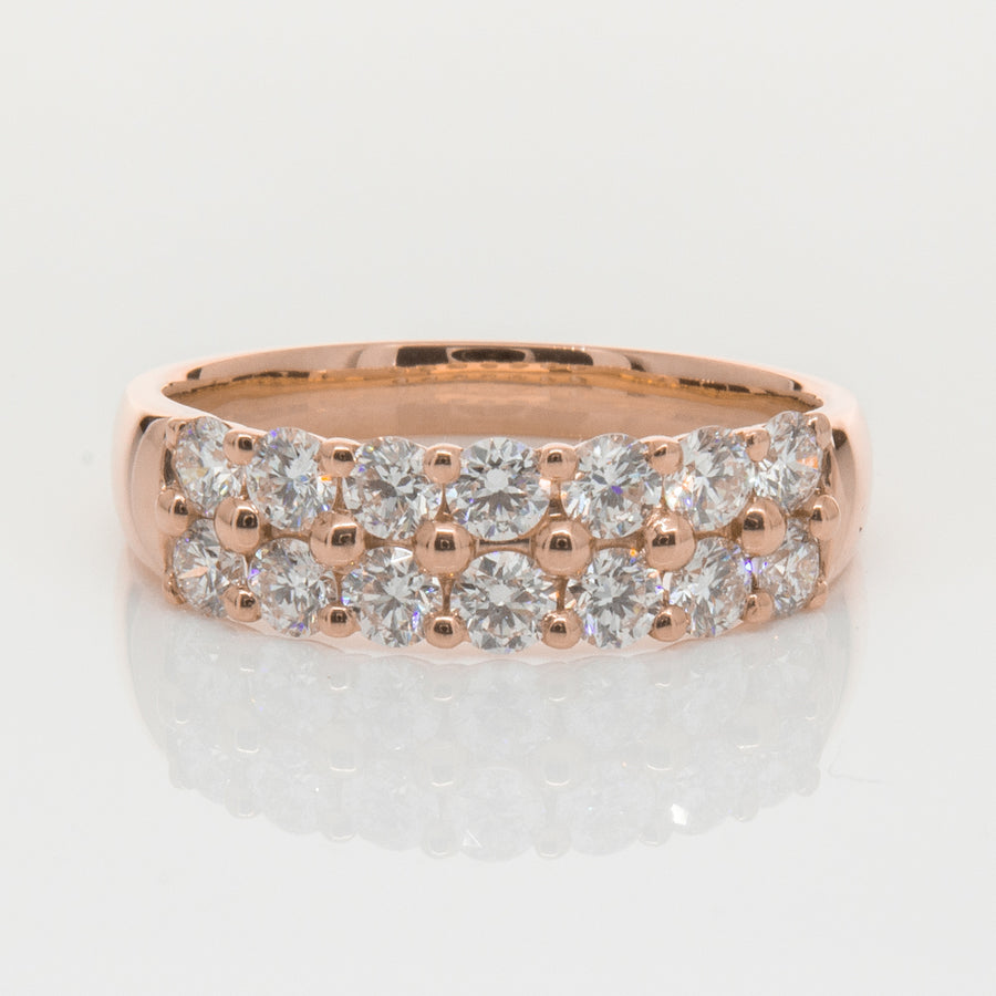 18ct Rose Gold 1.00ct Diamond Apollo Ring-Ring-Walker & Hall