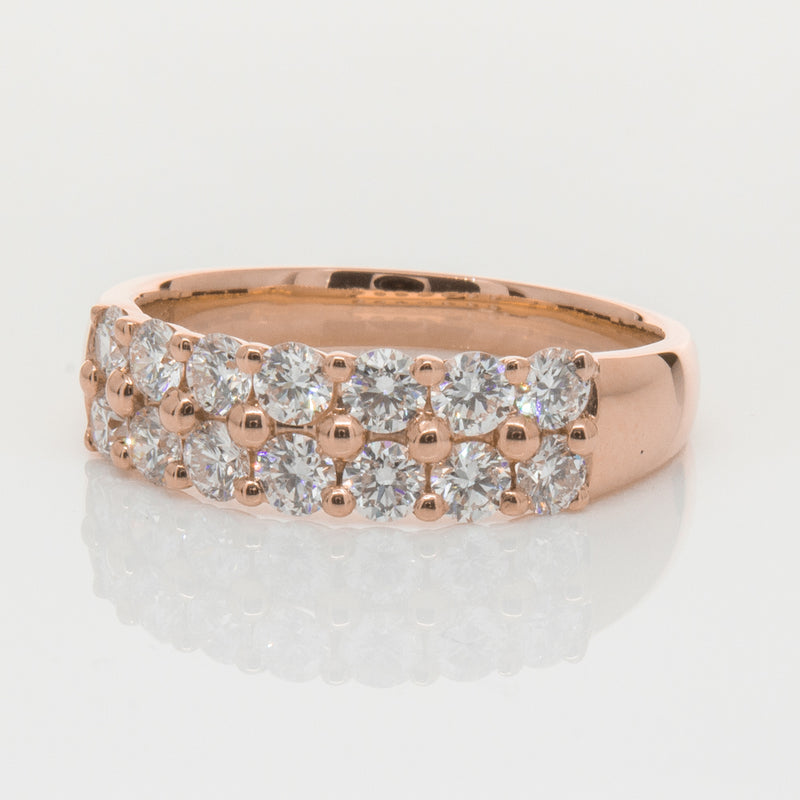 18ct Rose Gold 1.00ct Diamond Apollo Ring-Ring-Walker & Hall