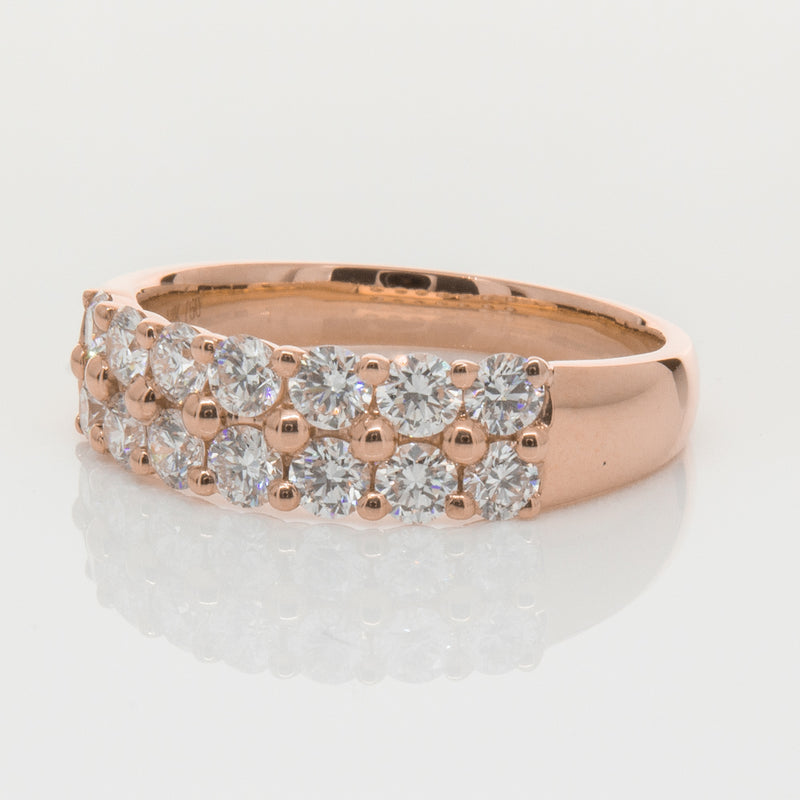 18ct Rose Gold 1.00ct Diamond Apollo Ring-Ring-Walker & Hall