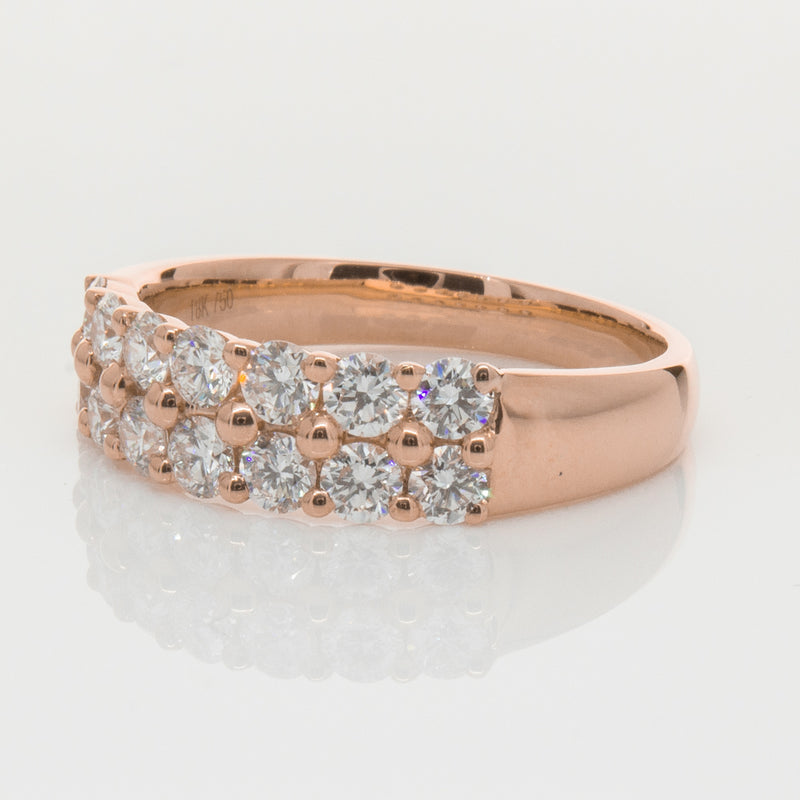 18ct Rose Gold 1.00ct Diamond Apollo Ring-Ring-Walker & Hall