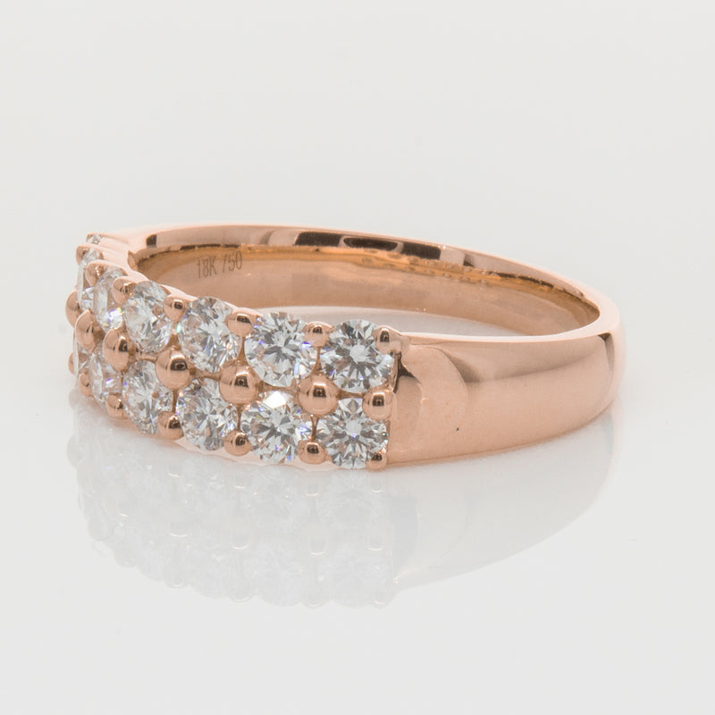 18ct Rose Gold 1.00ct Diamond Apollo Ring-Ring-Walker & Hall