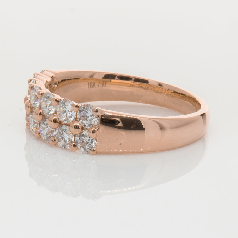 18ct Rose Gold 1.00ct Diamond Apollo Ring-Ring-Walker & Hall