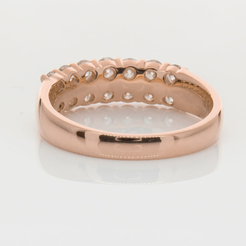 18ct Rose Gold 1.00ct Diamond Apollo Ring-Ring-Walker & Hall