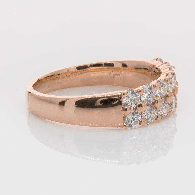 18ct Rose Gold 1.00ct Diamond Apollo Ring-Ring-Walker & Hall