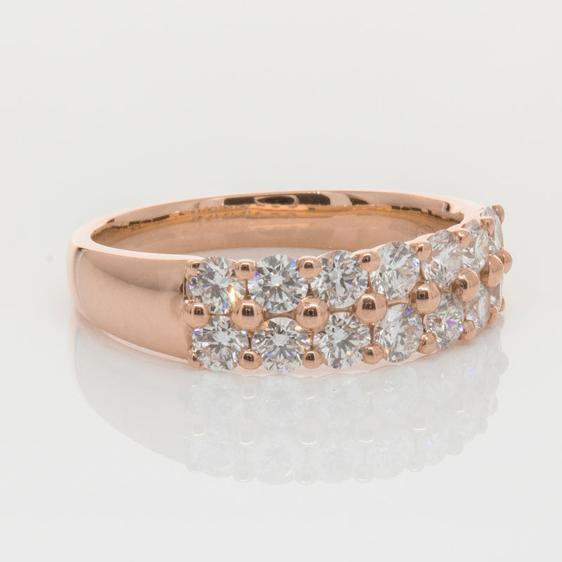 18ct Rose Gold 1.00ct Diamond Apollo Ring-Ring-Walker & Hall