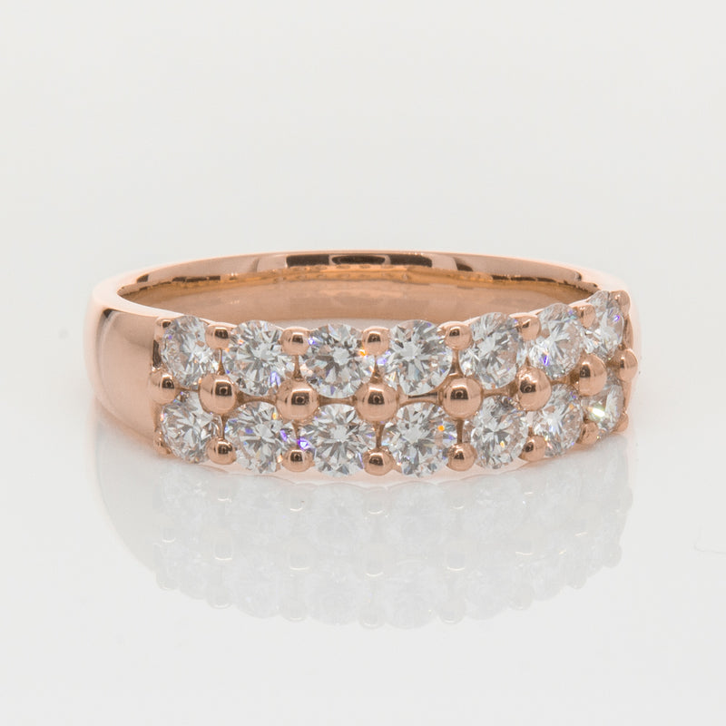 18ct Rose Gold 1.00ct Diamond Apollo Ring-Ring-Walker & Hall