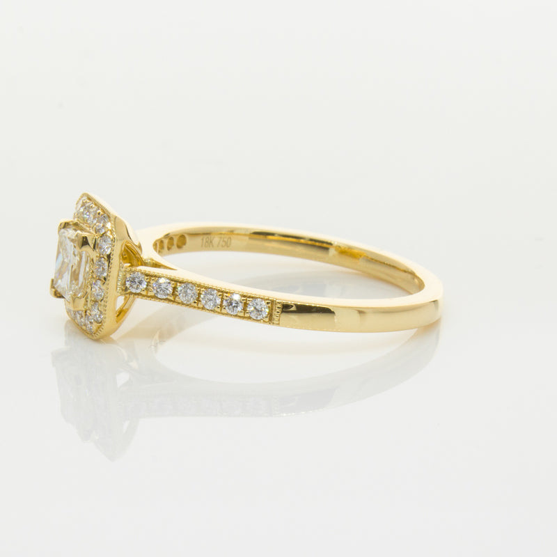 18ct Yellow Gold .50ct Princess Cut Diamond Mandalay Ring-Ring-Walker & Hall