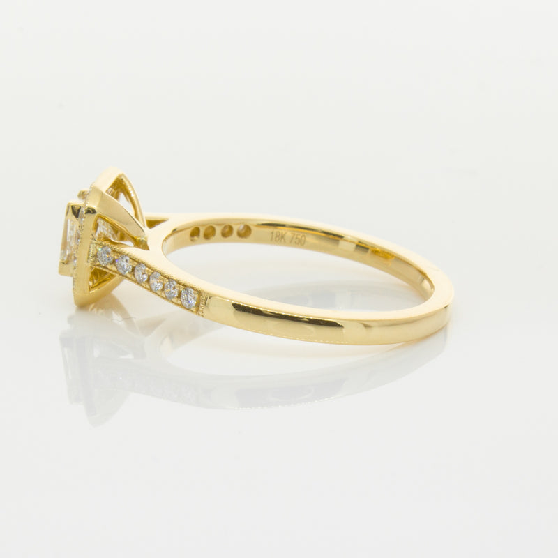 18ct Yellow Gold .50ct Princess Cut Diamond Mandalay Ring-Ring-Walker & Hall