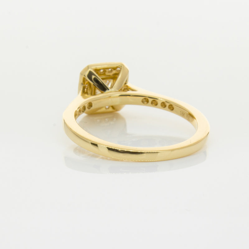 18ct Yellow Gold .50ct Princess Cut Diamond Mandalay Ring-Ring-Walker & Hall