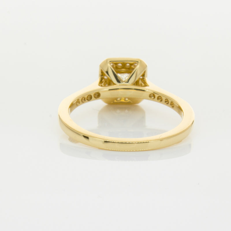 18ct Yellow Gold .50ct Princess Cut Diamond Mandalay Ring-Ring-Walker & Hall