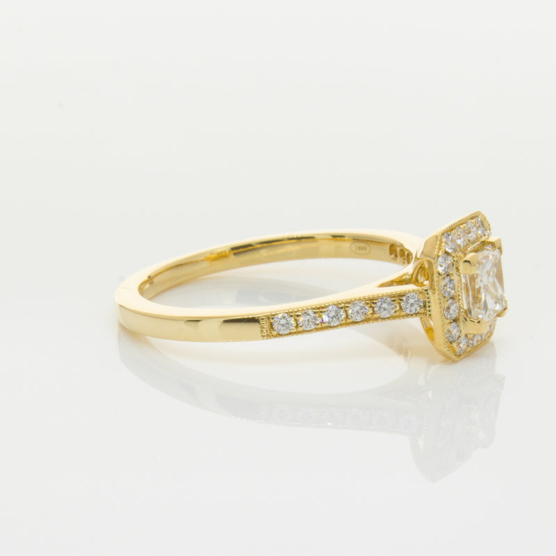 18ct Yellow Gold .50ct Princess Cut Diamond Mandalay Ring-Ring-Walker & Hall