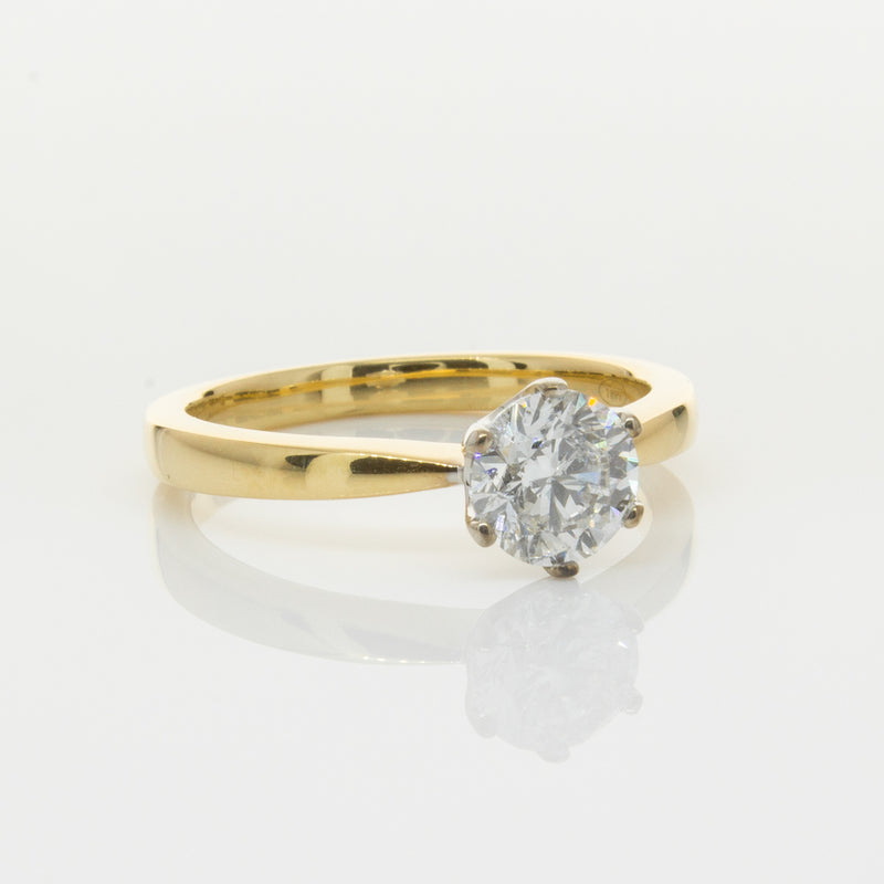 18ct Yellow Gold 1.01ct Diamond Nova Ring-Ring-Walker & Hall
