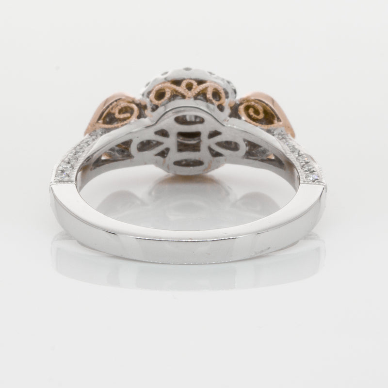 18ct White & Rose Gold Diamond Ring-Ring-Walker & Hall