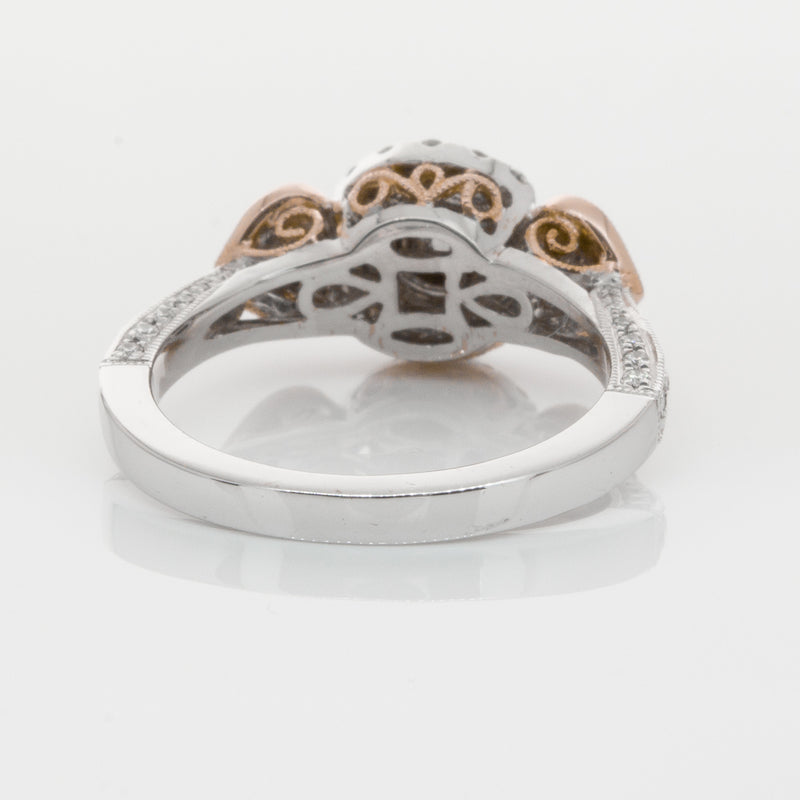 18ct White & Rose Gold Diamond Ring-Ring-Walker & Hall