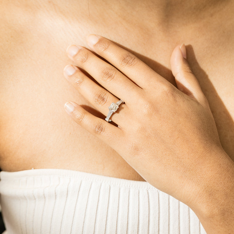 18ct White Gold Diamond Ring-Ring-Walker & Hall