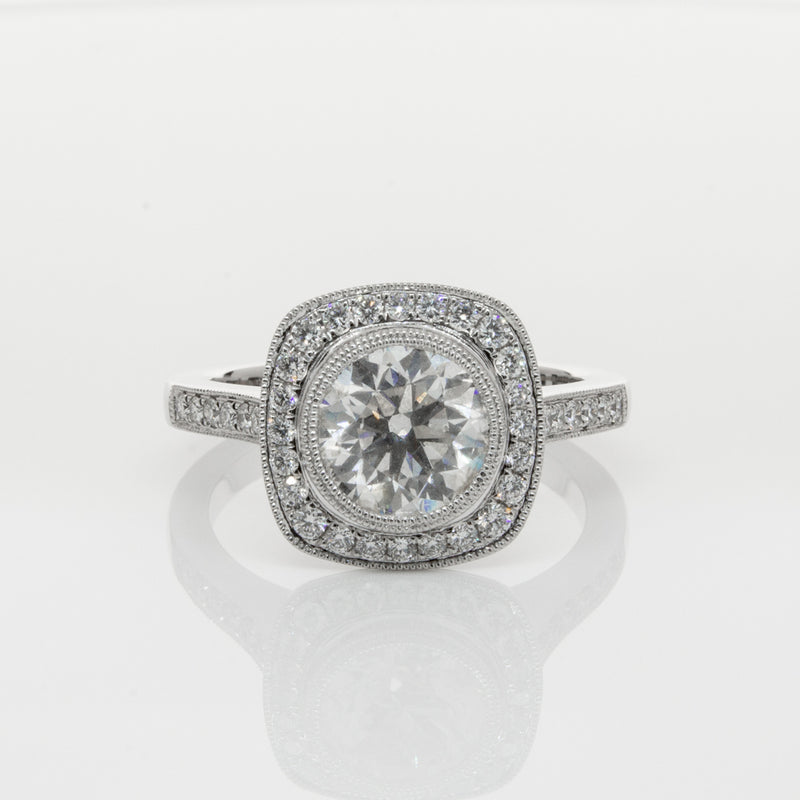 18ct White Gold 1.54ct Diamond Ring-Ring-Walker & Hall