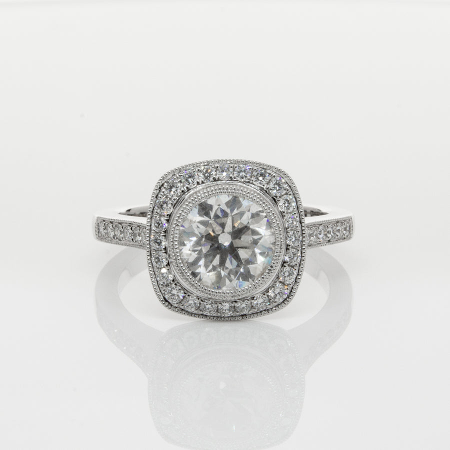 18ct White Gold 1.54ct Diamond Ring-Ring-Walker & Hall