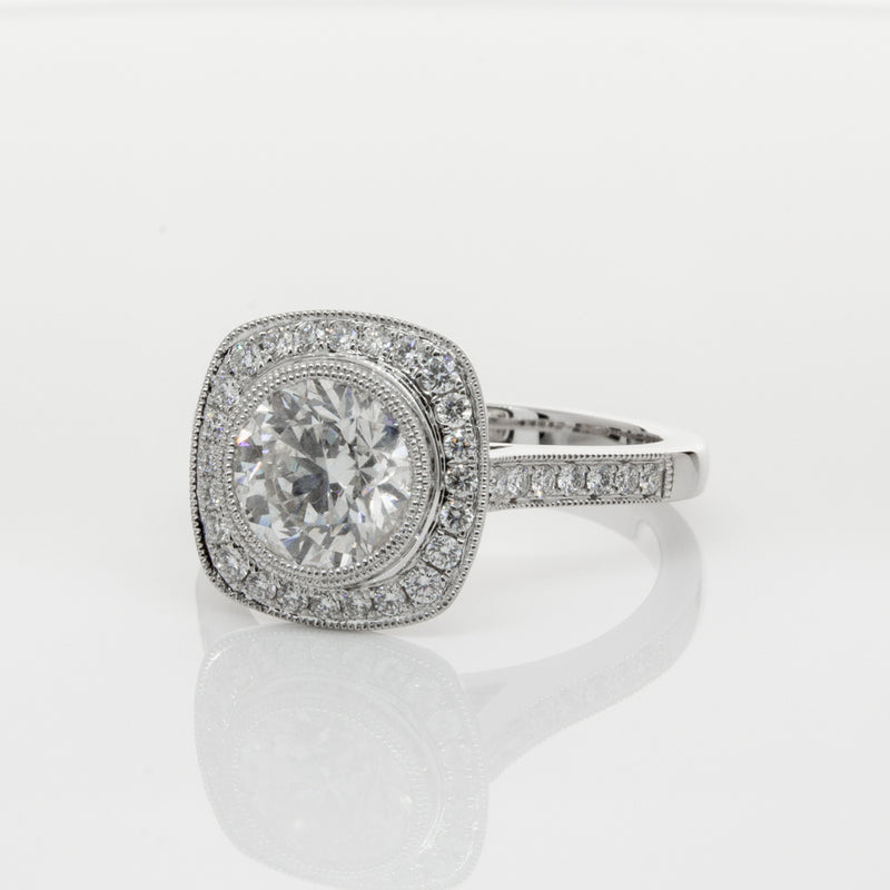 18ct White Gold 1.54ct Diamond Ring-Ring-Walker & Hall