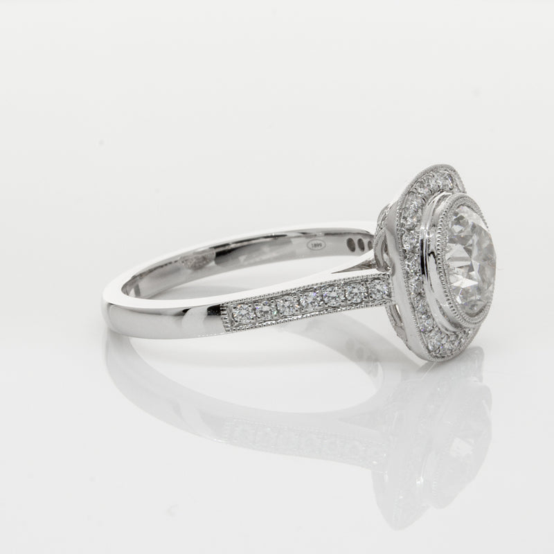 18ct White Gold 1.54ct Diamond Ring-Ring-Walker & Hall