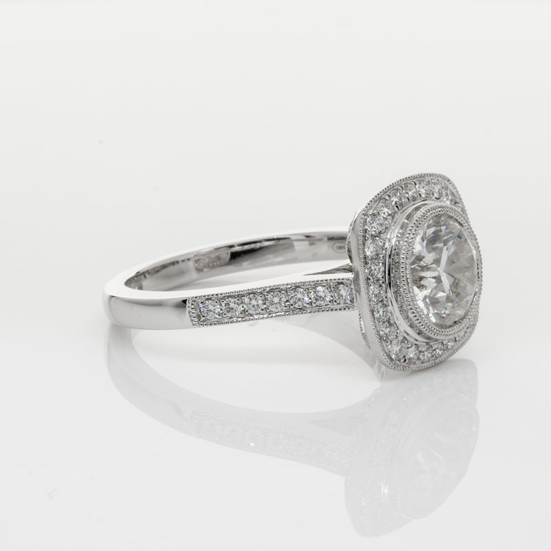18ct White Gold 1.54ct Diamond Ring-Ring-Walker & Hall