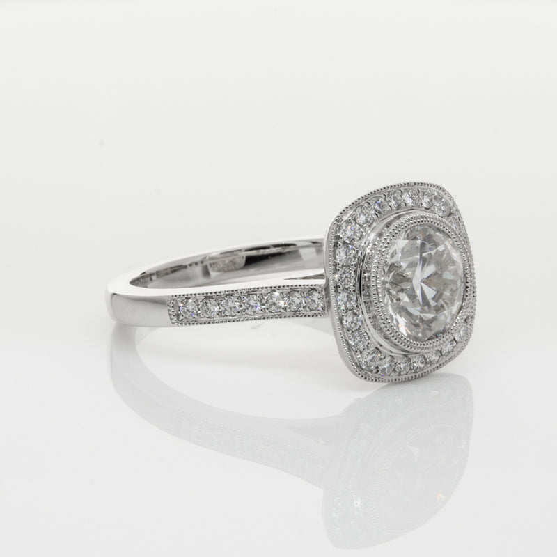 18ct White Gold 1.54ct Diamond Ring-Ring-Walker & Hall