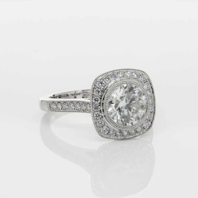 18ct White Gold 1.54ct Diamond Ring-Ring-Walker & Hall