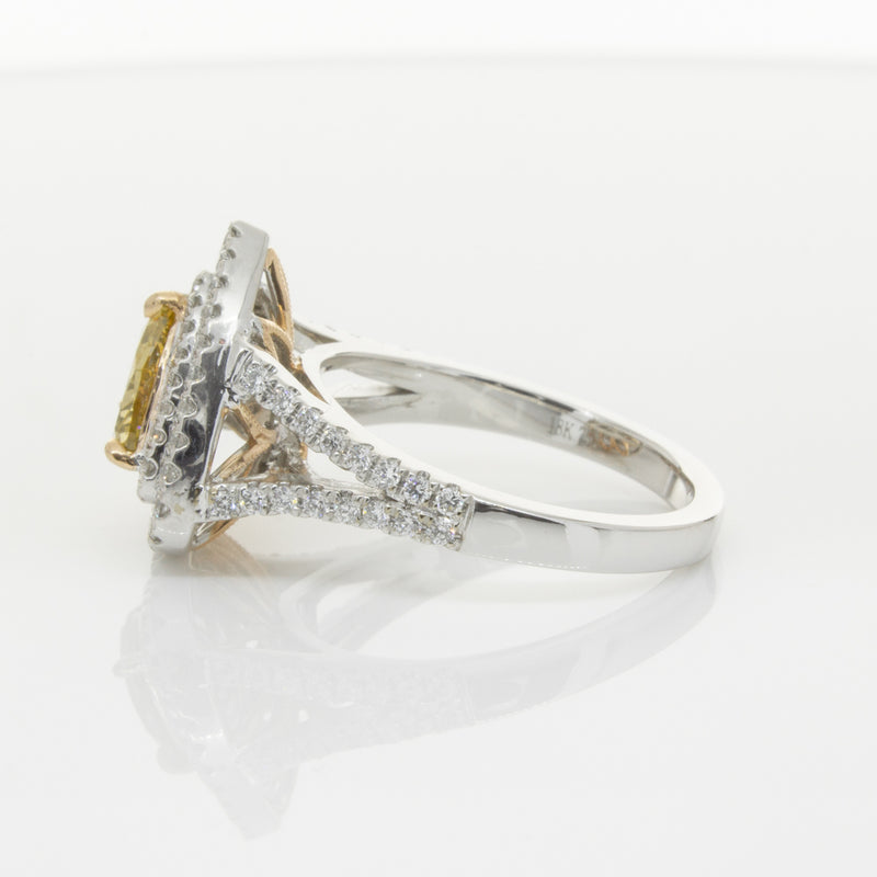 18ct White Gold Orange Diamond Ring-Ring-Walker & Hall