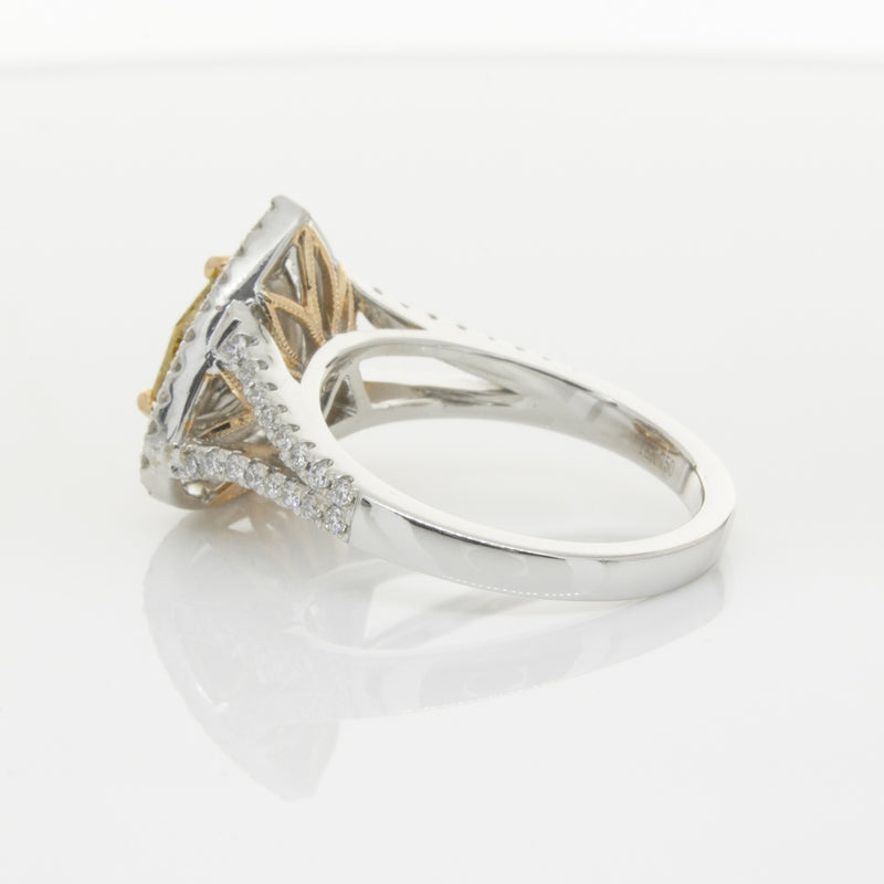 18ct White Gold Orange Diamond Ring-Ring-Walker & Hall