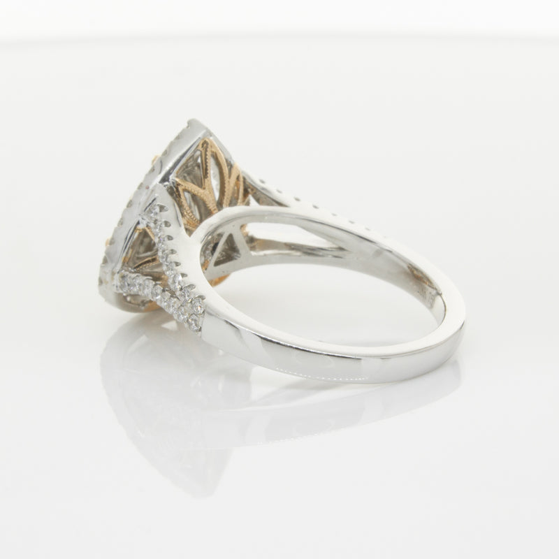 18ct White Gold Orange Diamond Ring-Ring-Walker & Hall