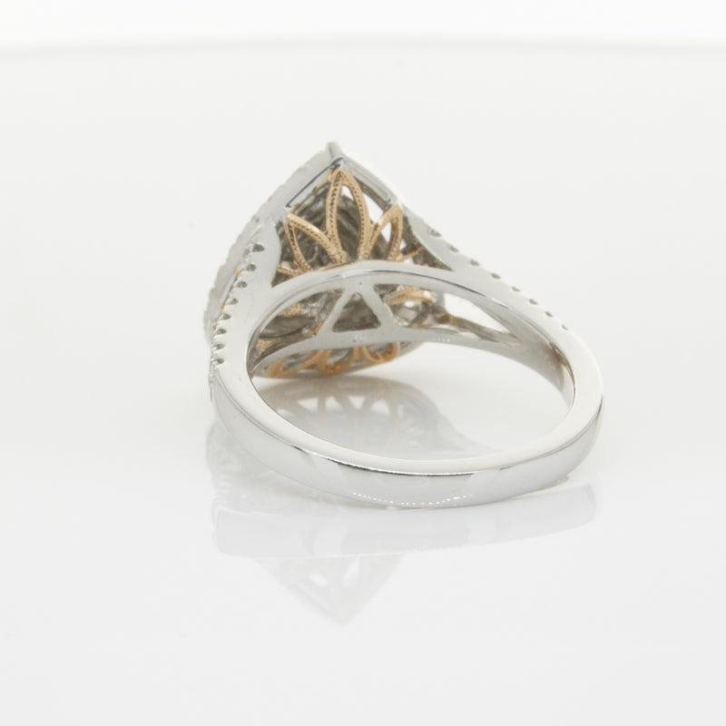 18ct White Gold Orange Diamond Ring-Ring-Walker & Hall