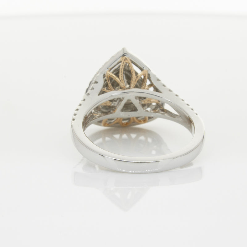 18ct White Gold Orange Diamond Ring-Ring-Walker & Hall