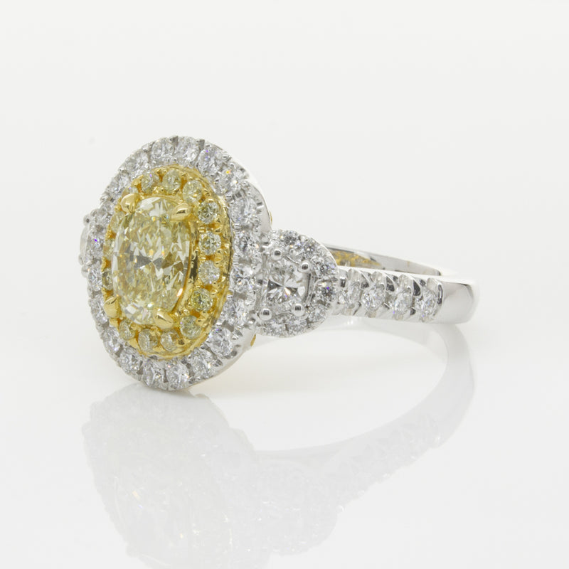 18ct White & Yellow Gold Yellow Diamond Ring-Ring-Walker & Hall