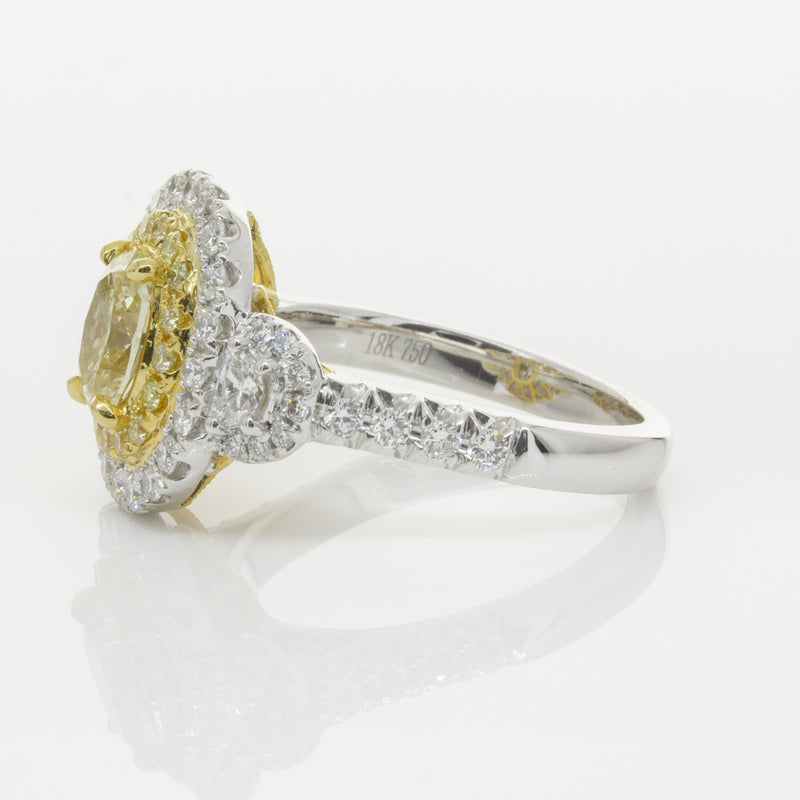 18ct White & Yellow Gold Yellow Diamond Ring-Ring-Walker & Hall