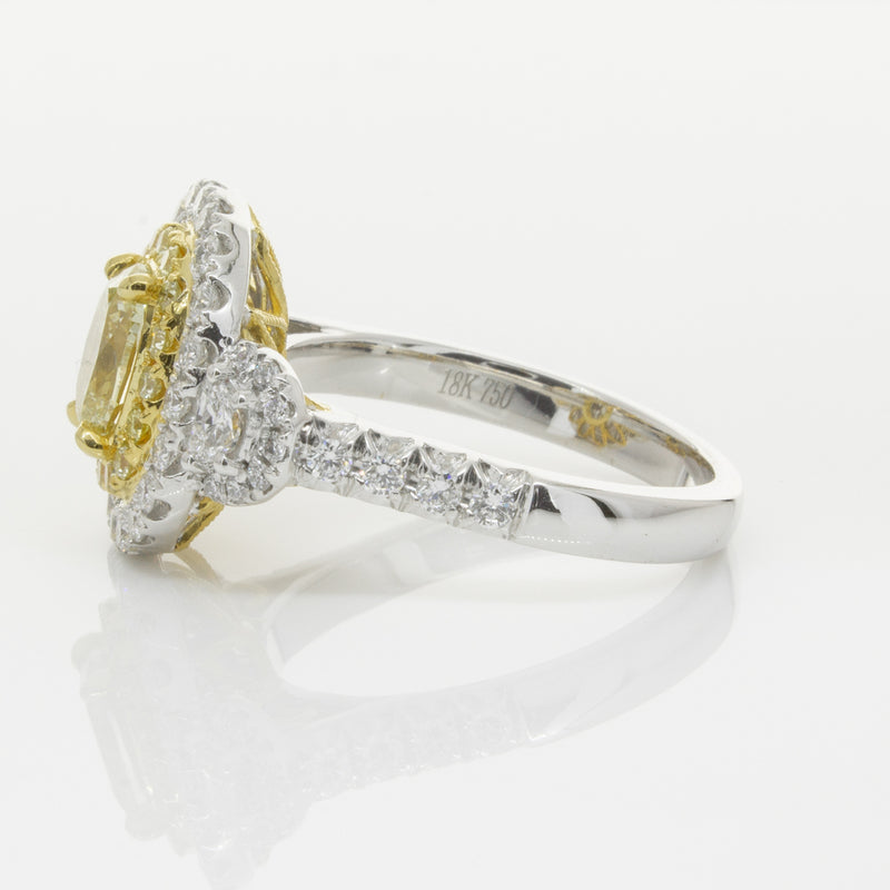 18ct White & Yellow Gold Yellow Diamond Ring-Ring-Walker & Hall