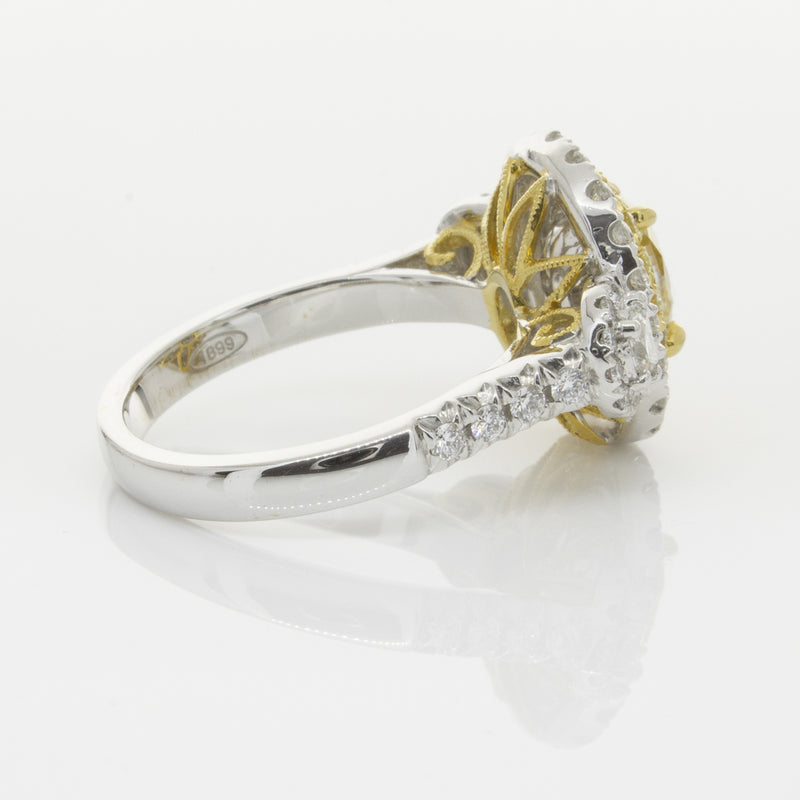 18ct White & Yellow Gold Yellow Diamond Ring-Ring-Walker & Hall