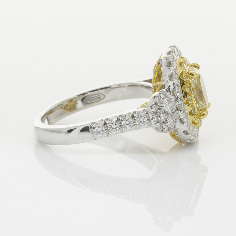 18ct White & Yellow Gold Yellow Diamond Ring-Ring-Walker & Hall