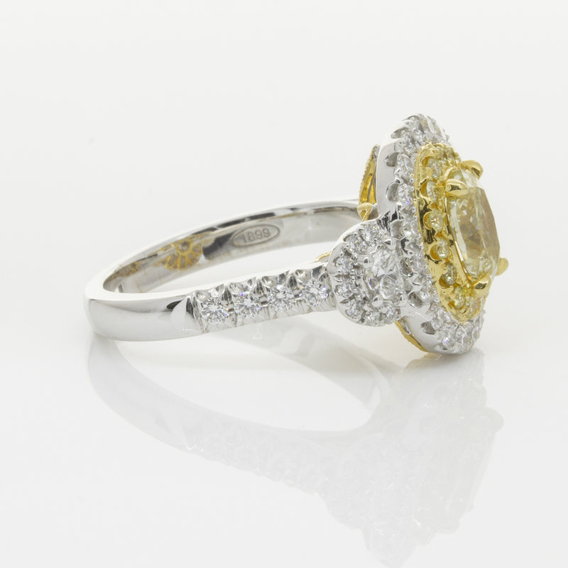 18ct White & Yellow Gold Yellow Diamond Ring-Ring-Walker & Hall