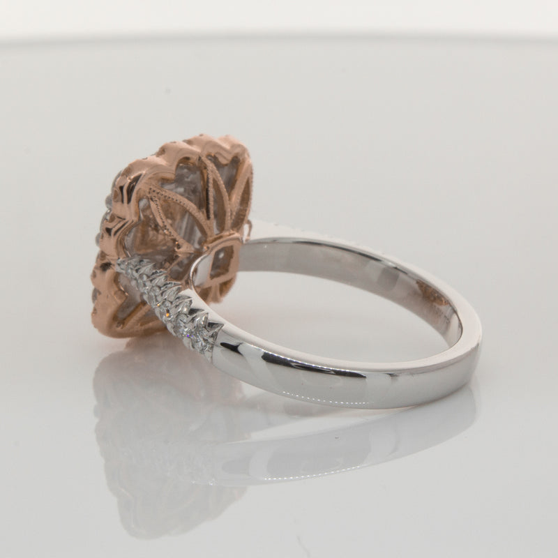 18ct White & Rose Gold Pink Diamond Ring-Ring-Walker & Hall