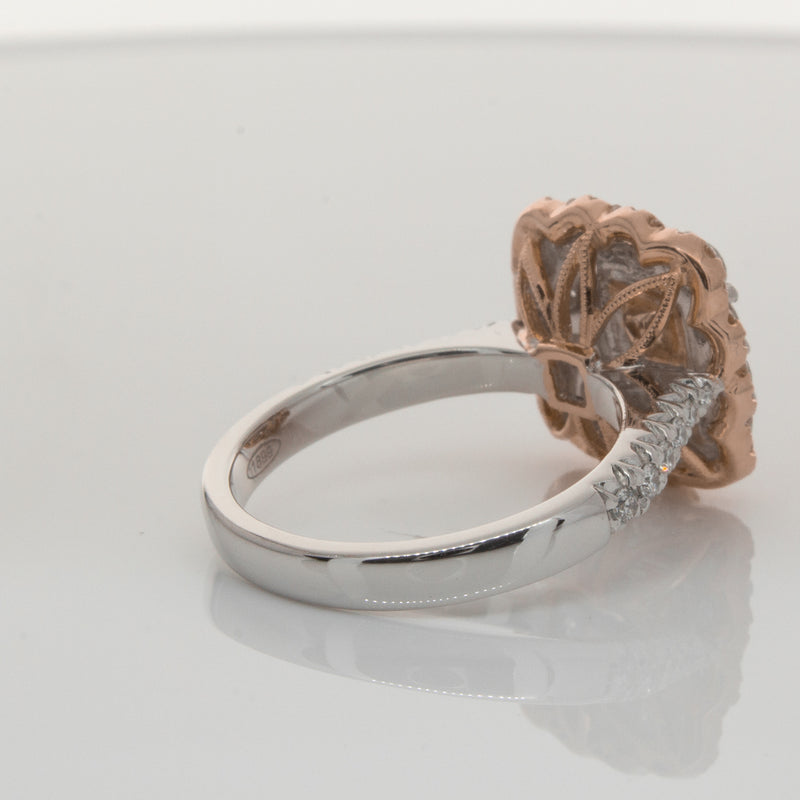 18ct White & Rose Gold Pink Diamond Ring-Ring-Walker & Hall