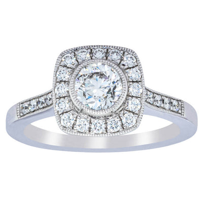 18ct White Gold .60ct Diamond Ring-Ring-Walker & Hall