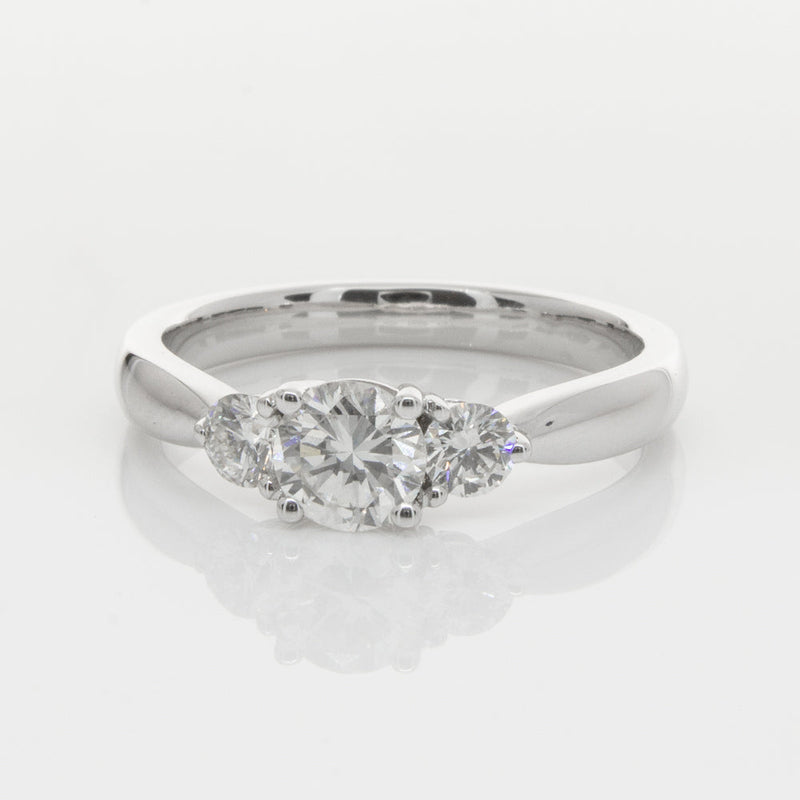 18ct White Gold .50ct Diamond Elysian Ring-Ring-Walker & Hall