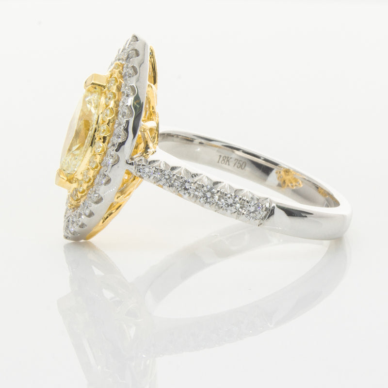 18ct White & Yellow Gold Yellow Diamond Ring-Ring-Walker & Hall