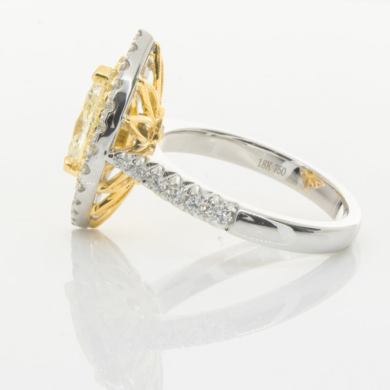 18ct White & Yellow Gold Yellow Diamond Ring-Ring-Walker & Hall