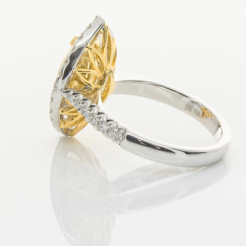 18ct White & Yellow Gold Yellow Diamond Ring-Ring-Walker & Hall